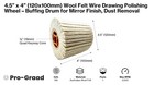 Pro-graad 4 5    X 4     120x100mm  Wool Felt Wire Drawing Polishing Wheel     Buffin