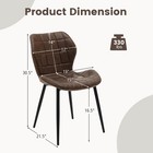 Dining Chairs Set Of 2 W  Padded Back Metal Legs   2 Adjustable Foot Pads