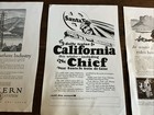 Vintage Railroad Advertising Magazine Sheets Southern Pacific The Chief Santa Fe