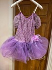 Light Purple Sequins Dance Ballet Leotard Tutu Dress Toddler Girls Xl  