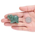 2 Pcs Natural Carved Healing Gemstones Crystal Elephant Figurines Statues 1 5   