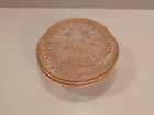 Vintage Pink Depression Glass Jewelry trinket Box 3-5 8in Wide X 2in Tall