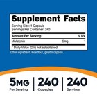 Nutricost Melatonin 5mg  240 Capsules - 5mg Per Serving  Non-gmo  Gluten Free