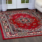 Traditional Medallion Persien 3 Pcs Area Rug Oriental Bordered Runner Mat Set