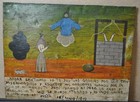  father Santisimo I Thank You   Mexican Retablo  Tin 10 25  X 8   1940