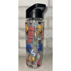 Disney Clear Water Bottle With Straw Bpa Free Mickey Minnie Goofy Donald Pluto