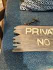 Vintage No Trespassing Sign Private Property Wood Handmade Adv 19   x5    Original