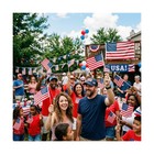Batiyeer 550 Pcs Small American Flags On Stick With Golden Spear Tops