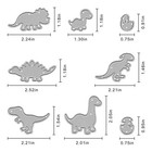 Metal Dinosaur Cutting Dies  8 Pcs Easter Dinosaur Set Metal Die Cuts Embossi   