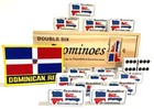 Double Six Dominican Republic Flag Engraved Dominoes