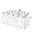Aluminum 36  Truck Underbody Tool Box W lock Trailer Rv Tool Storage Under Bed