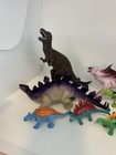 Lot Of 9 Toy Dinosaurs Plastic Small And Medium Ankyo Target Trex Triceratops