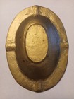 Vintage Twelve 12 Tribes Of Israel Green Enamel   Brass Ashtray