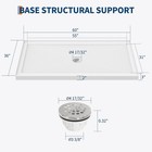 Shower Base 60  X 36  Center Drain Single Threshold Acrylic Bathroom Shower Pan
