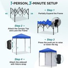 Eagle Peak Instant Pop Up Canopy With Adjustable Sun Wall 6x4 With Sidewall