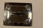 1895 Epns Embost Flower Sardine Box   Lemon Pressed Glass Dish  Rare
