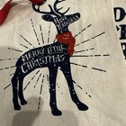 Two-premium 8x10x4     Canvas Holiday Gift Bag  Santa With Tie Back And Handles