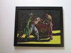 Palmer Black Americana African  Painting Abstract Expressionism Vintage Drunkard