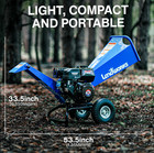 Landworks Wood Chipper Shredder Mulcher  Heavy Duty  7 Hp Gas Powered  Compact R
