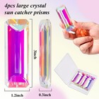 4 Pcs Crystal Sun Catcher Prisms  Sun Catchers Indoor Window  Rainbow Maker For