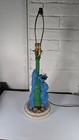 Cookie Monster Lamp Light Table Muppets Inc Pole Blue Green Vtg