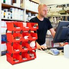 Stackable Organizer Bins Parts Bin Shelf Storage Bin Garage Storage Bins red    
