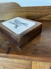 Vintage Wood Box Bird Trinket Box Vintage Wooden Box With Hinged Lid England