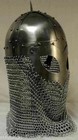 Medieval Viking Helmet With Chainmail Aventail     Knight Armor Costume Larp
