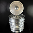 5 Ever-wear Churchware Communion Set Silver Aluminum Trays Vintage