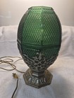 Rare Mid Century Retro Vintage Plastic Tv Lamp Green   Gold Lantern Light Works 