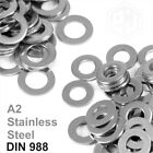 A2 Stainless Steel Shim Washers Flat Shims Thick 0 1 0 2 0 25 0 5 1 2mm Din 988