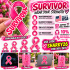 Breast Cancer Survivor Sticker Pink Ribbon Car Window Decal Waterproof New