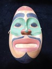 Signed Vintage Nw Coast Tlingit Hand Carved   Painted Mask - Clean   Nice