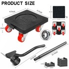 8 Pack Furniture Dolly For Moving  Mover Dolly With 5 Wheels   Furniture Lift   
