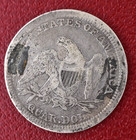 Seated Us Silver Quarter Carved Love Token