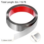 19 7ft X 1 58  Wall Trim Self Adhesive Stainless Steel Brushed Finish Silver