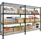 4-tier Heavy Duty Metal Shelving  Adjustable Storage Rack  Garage 59x14x60