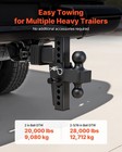 Vevor 2 5 In Receiver Trailer Hitch Ball Mount 8 In Drop Tow Hitch 28000 Lbs