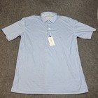 Collars   Co Polo Mens 3xl Blue Checkered Stretch Performance Collared Preppy