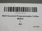 Wolf Gourmet Programable Coffee Maker Wgcm100s Auto Drip System Red Knobs  d9 