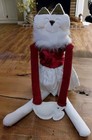 Woof And Poof 2012 Collectible Red Cream Tutu Cat Plush Door Hanger 24   