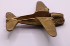 Vintage Solid Brass Trench Art Airplane Desk Art