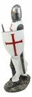 White Cloak Caped Medieval Crusader Swordsman Knight Of Christ Figurine 11 5 h