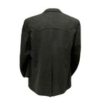 Vtg 70 s Rockabilly Sport Coat Charcoal Wool Jacket Cowboy Western Blazer