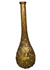 Vintage Empoli Genie Bottle Decanter Amber Wax Drip Bamboo Lrg 15 25    No Stopper