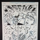 Original Comic Art Interior Page Signed Scott Reed Sketch Action Superhero
