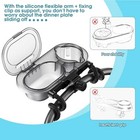 Universal Stroller Snack Tray  Cup Holder Tray With Silicone Flexible Arms Gray