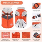 Warm Dog Jacket For Winter  Windproof Dog Vest Coat With Harness For Small Dogs