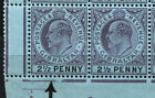 Gibraltar 1903 Kevii 2 5d Large 2 Var  Sg 49a Mint Never Hinged Mnh Part Sheet