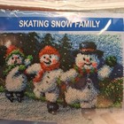 Skating Snow Family Latch Hook Kit Rug 27  X 20  Craftways New In Zip Closed Bag